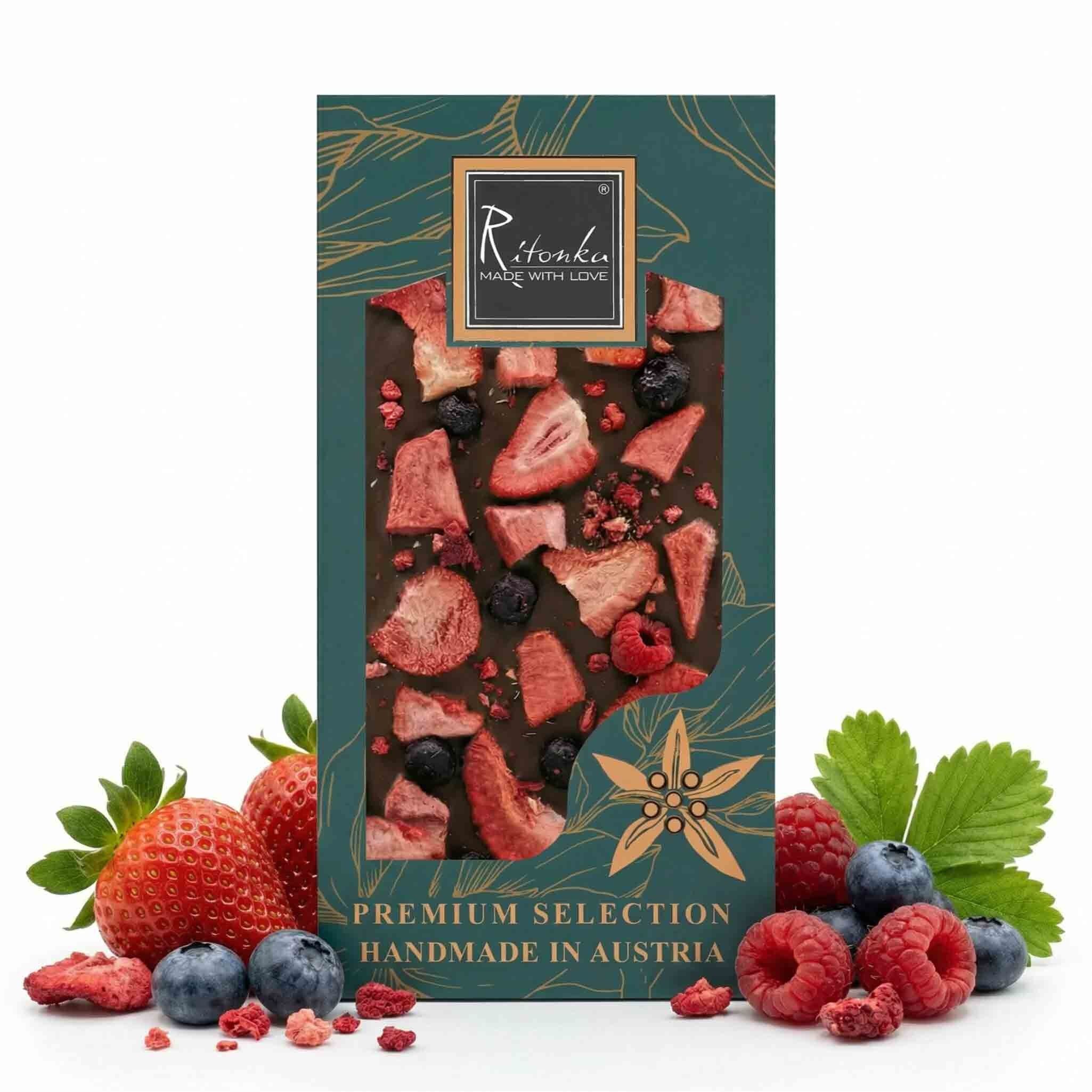 Premium dark chocolate berry mix