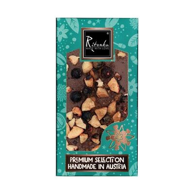 Chocolat au lait premium groseille, prune, cannelle 95g