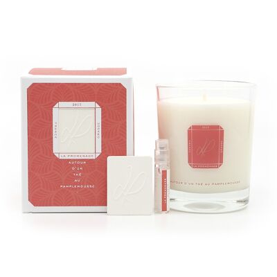 Scented candle - Around a grapefruit tea - in vegetable wax