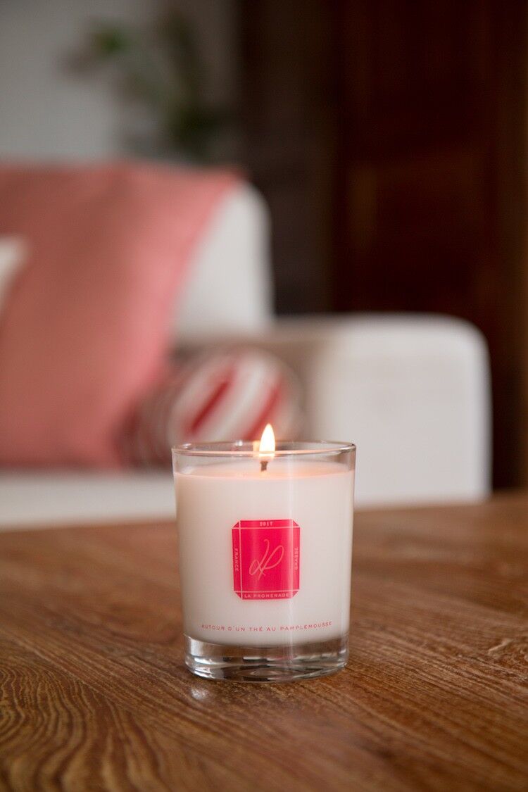 Scented candle - Around a cup of grapefruit tea - (100% vegetable wax) - 180g