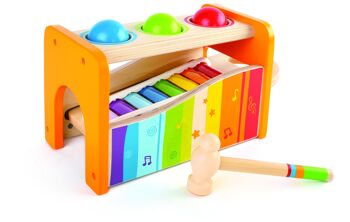 Hape - jouet en bois - Banc à marteler avec xylophone 3