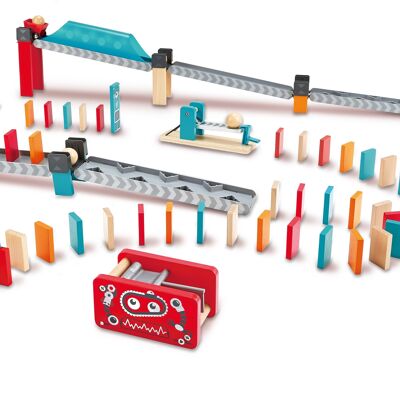 Hape - Wooden Toy - Robot Factory Domino Circuit