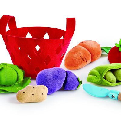 Hape - Juguete - Cesta de verduras para niños