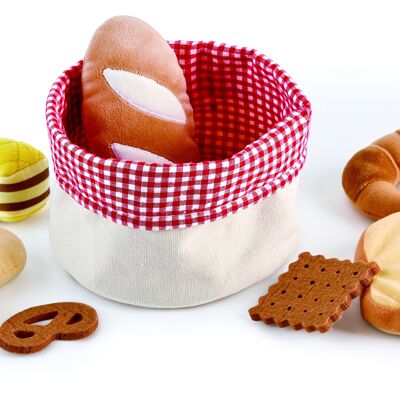 Hape - Toy - Basket of breads for children and cakes