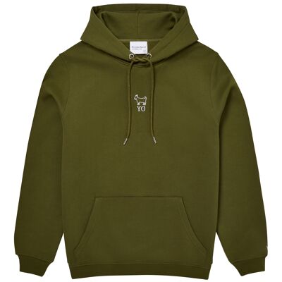 YG Original Hoodie - Khaki Green/White