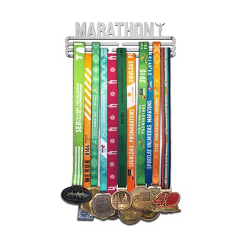 Porte-médailles MARATHON - Acier inoxydable brossé - Moyen 1