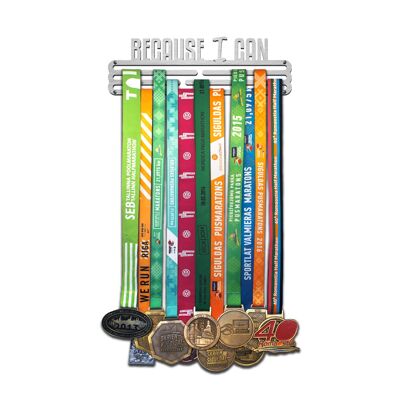 BECAUSE I CAN medal hanger - Brushed Stainless Steel - Medium