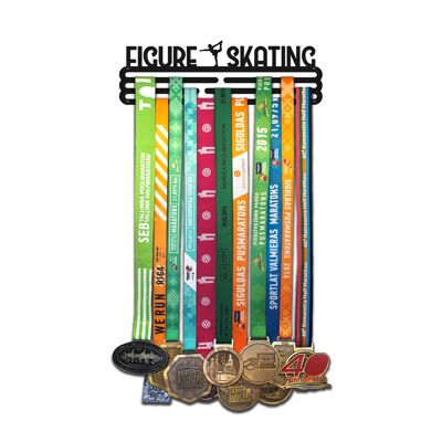 FIGURE SKATING medal hanger - Matte Black - Medium