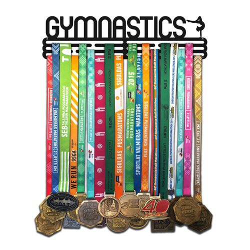 GYMNASTICS medal hanger - Matte Black - Large