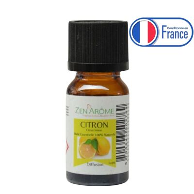 Essential Oil - Lemon - 10 ml – Use for Diffusion – Packaged in France