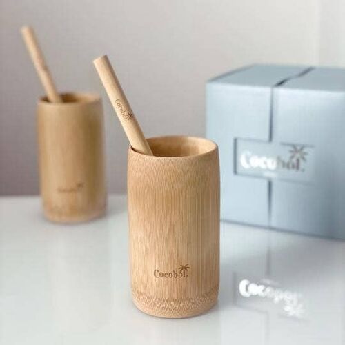 Bamboo Cup & Straw Set