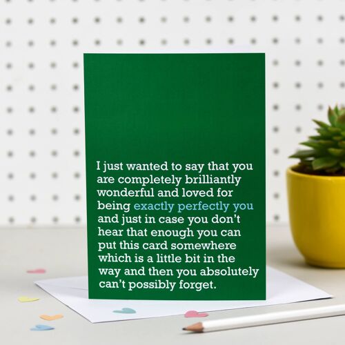 Exactly Perfectly You : Card To Celebrate Someone Great (Gr)
