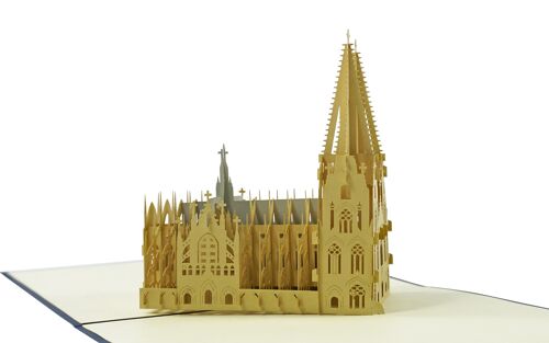 Carte pop-up 3d dom cathedrale de cologne