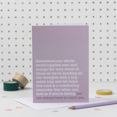 We Are Always Here To Catch You : Thinking Of You Card