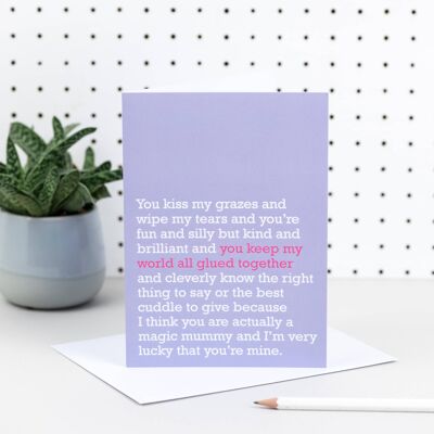 You Keep My World All Glued Together: Mother's Day Card
