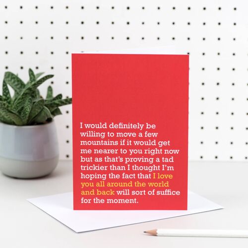Love You Around The World : Everyday Card For Long Distance