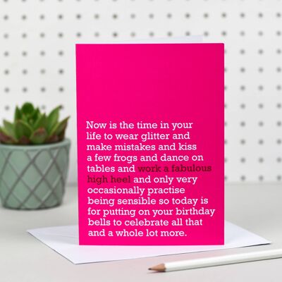 Arbeite einen fabelhaften Absatz: Geburtstagskarte