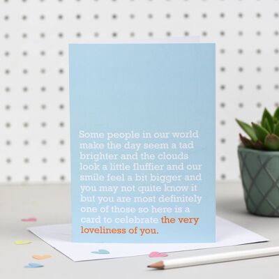 The Very Loveliness Of You : Thank You Card (Light Blue)