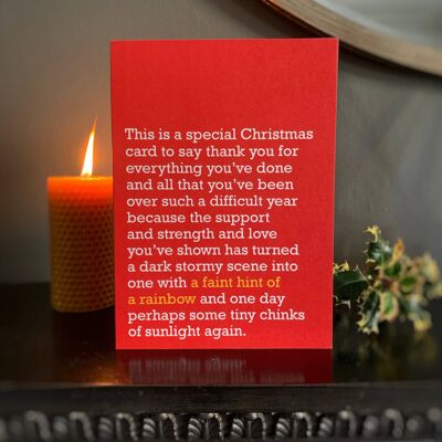 A Faint Hint Of A Rainbow : Thank You Christmas Card