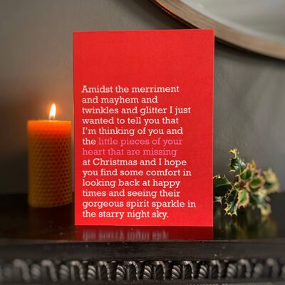 Pieces Of Your Heart Are Missing : Christmas Card For Loss
