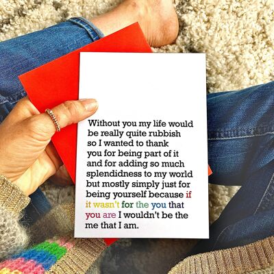 The You That You Are: Uplifting Card For Loved One (Rainbow)