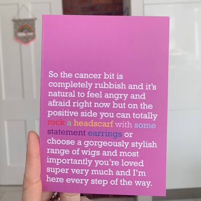 Tarjeta Rock A Headscarf: recupérate del cáncer