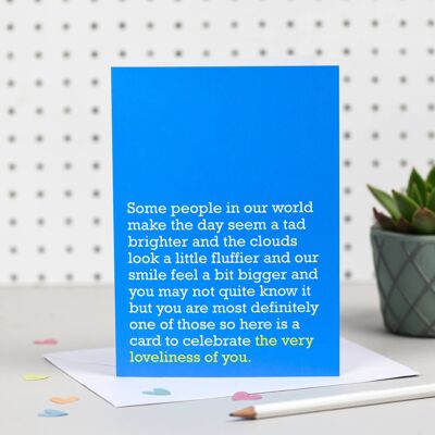 The Very Loveliness Of You : Thank You Card (Blue)