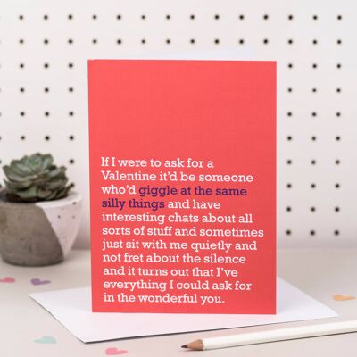 Giggle At The Same Silly Things : Valentine's Card