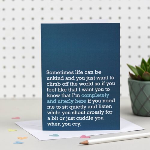 Completely & Utterly Here: Supportive Card For Friend (Blue)