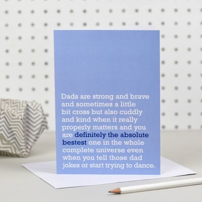 Definitivamente el mejor absoluto: tarjeta para papás