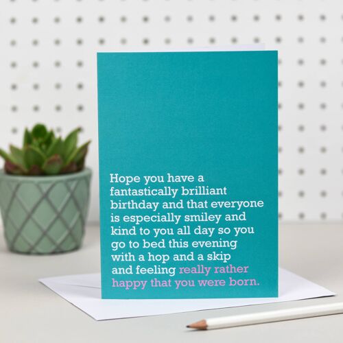 Happy You Were Born : Birthday Card (Green)