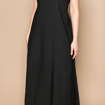 Minimal slip dress - black