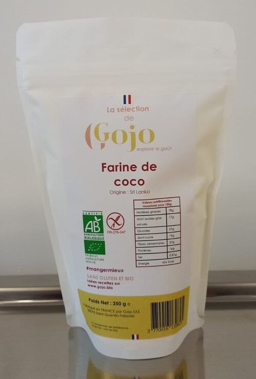 Farine de noix de coco - Certifié BIO et sans Gluten, IG bas