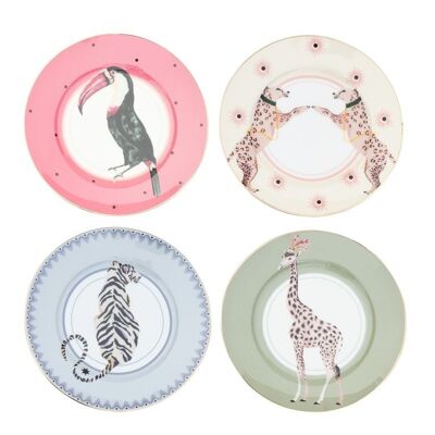 YE - Set of 4 Safari Plates 16 cm