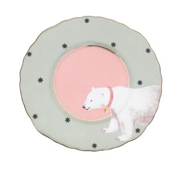 YE - Assiette plate 22 cm Ours polaire