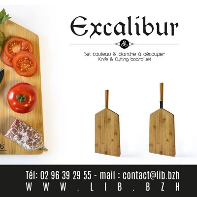 EXCALIBUR-Cutting board with integrated knife