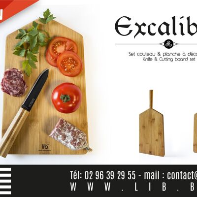 EXCALIBUR-Cutting board with integrated knife