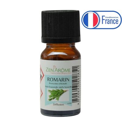 Huile Essentielle – Romarin - 10 ml – Utilisation pour la Diffusion – Conditionnée en France