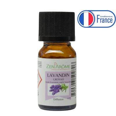 Essential Oil - Lavandin Grosso - 10 ml - Use for Diffusion - Packaged in France