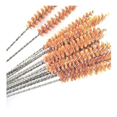 Cepillo de limpieza para pajitas para pajitas reutilizables de bambú o acero inoxidable: fibra de hierba / sisal o fibra de nailon o fibra de cáscara de coco