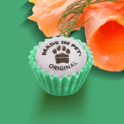 Mini Cupcakes für Hunde - Lachs - 12 Cupcakes