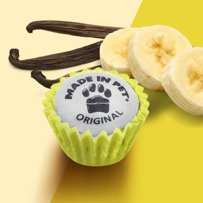 Mini cupcakes for dogs - Banana Vanilla - 12 cupcakes