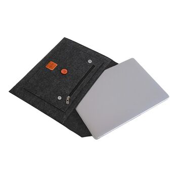 La sleeve - Pochette Eco-Friendly pour ordinateur - 100% recyclé éco-feutre - 13 pouces - gris anthracite 2
