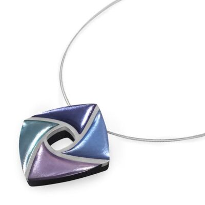 Purple & Blue Resin Necklace