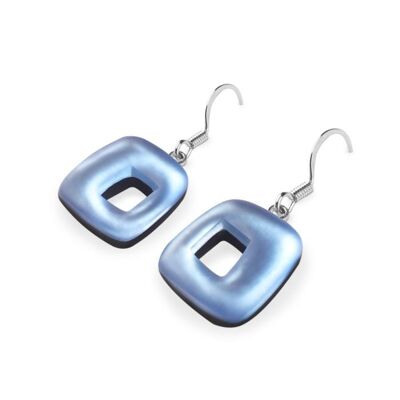 Blue Resin Earrings