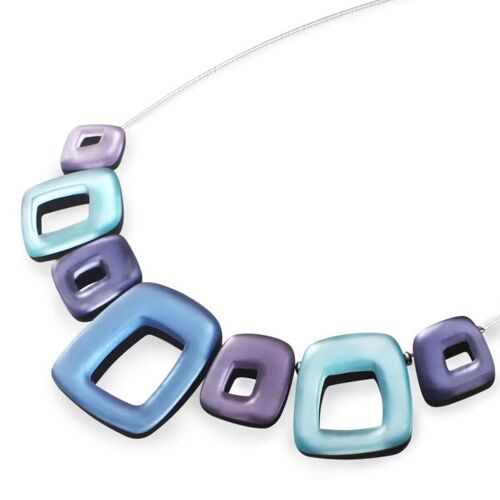 Blue/Purple Resin Necklace