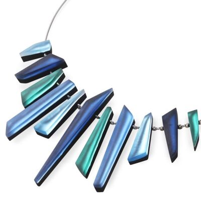 Sea Blue Coloured Necklace - Matt Finish