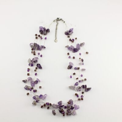 SWN0060AM - MIA - Amethyst Gemstone Necklace