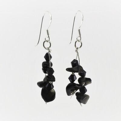 WSWE0060ON - MIA - Black Onyx Gemstone Drop Earrings