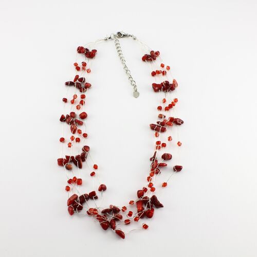 WSWN0060CO - MIA- Red Coral Necklace
